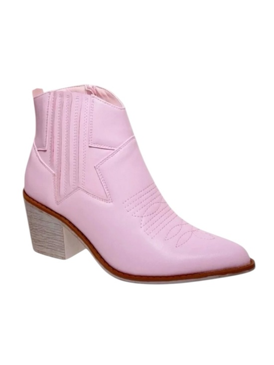Pierre Dumas Shoes - Pierre Dumas Pink Pointed Toe Boho Western Festival Ankle Boots Women’s Size 6.5